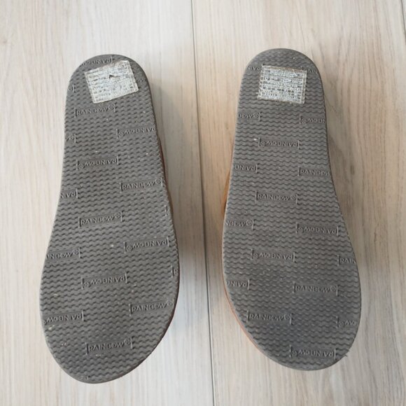 Rainbow Tan Flip Flops Double Layer Premier Leather Arch Support Sz W 5.5-6.5 - Picture 12 of 15